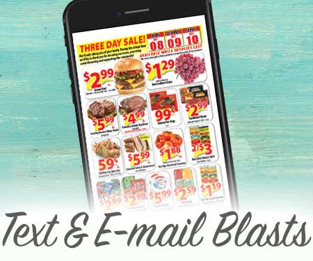 Text and E-mail blasts